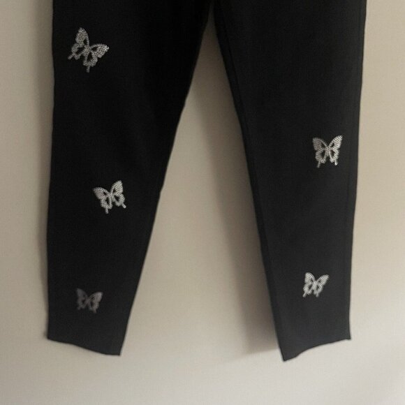 PacSun Womn 24 Rhinestone Butterfly Y2K 90s Grunge Ultra High Rise Slim Jean NWT - Picture 3 of 12